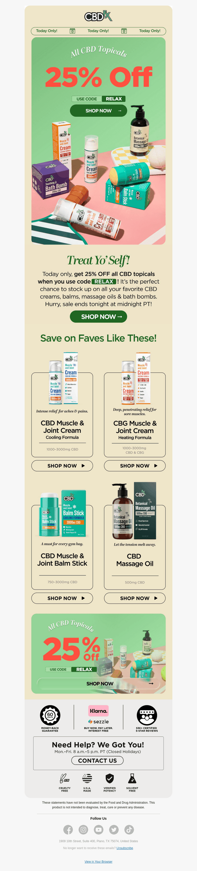 Today Only: Get 25% OFF all CBD Topicals! 👀