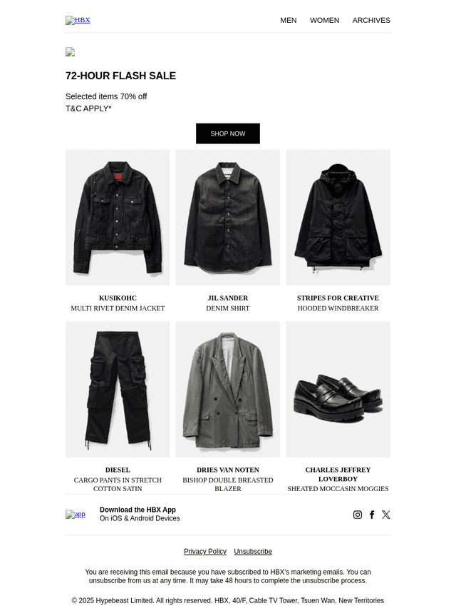 72-HOUR FLASH SALE