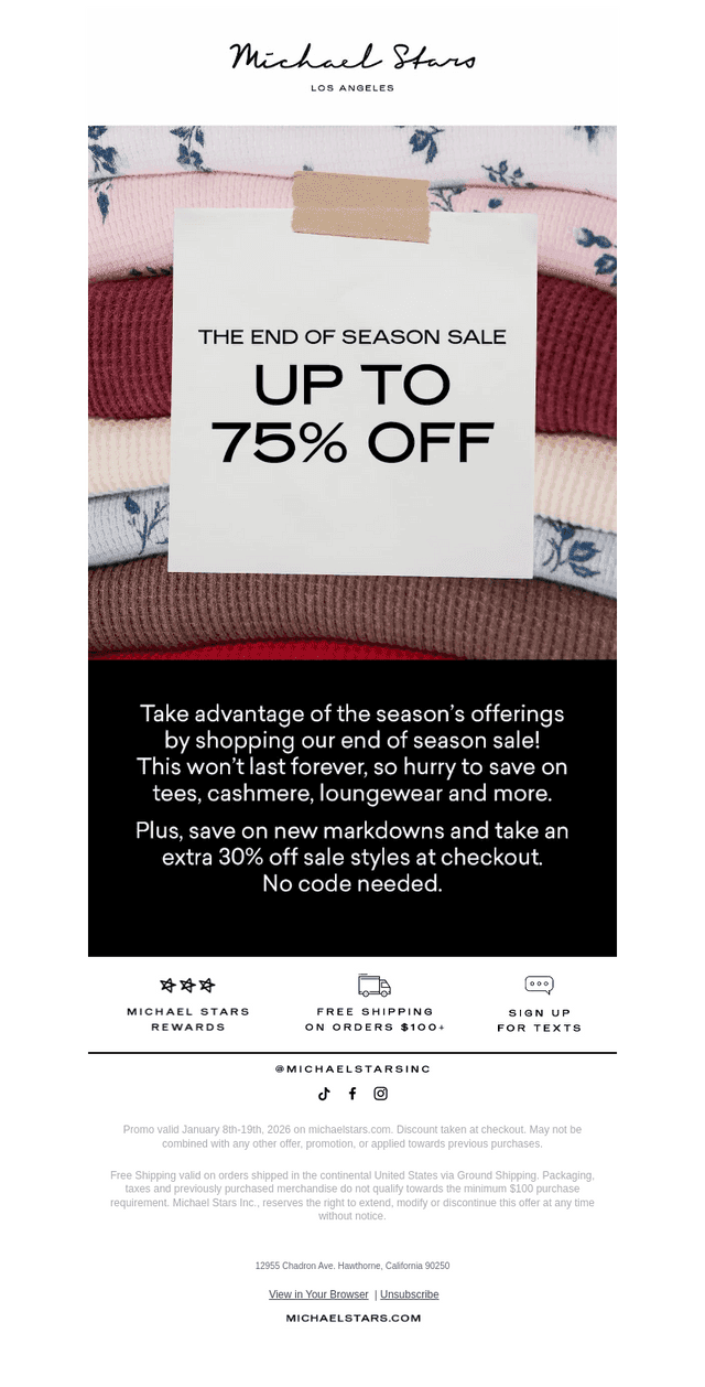 Up ot 75% off starts today!