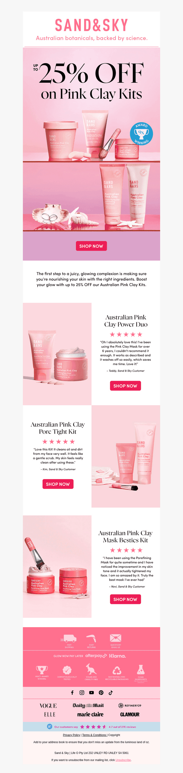 Up to 25% Off Pink Clay Kits