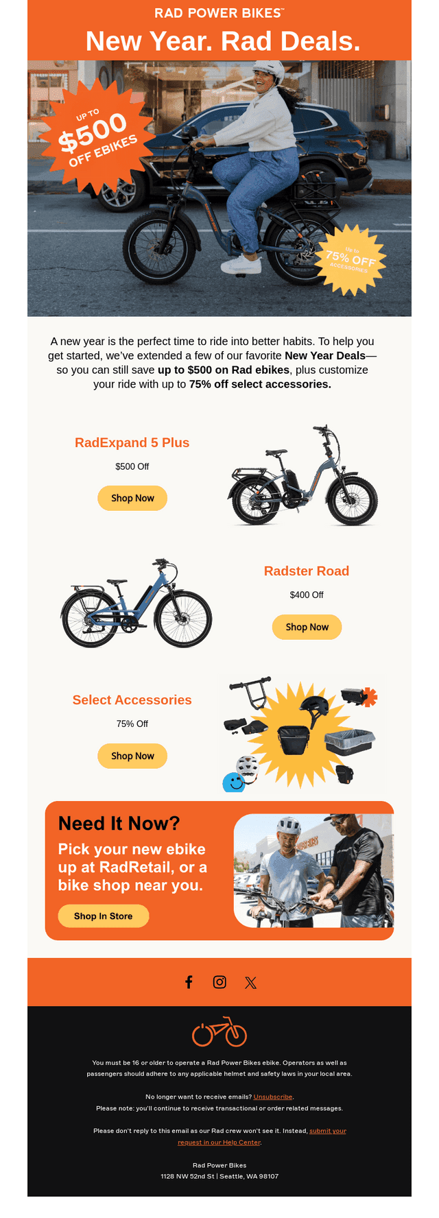 Rad Power Bikes email from Thu, Jan 8, 2026