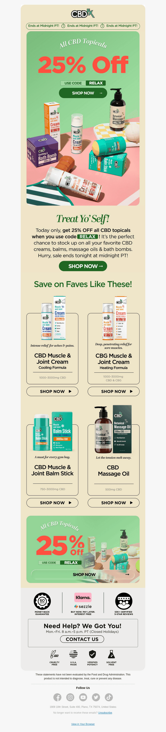 Last Chance: 25% OFF CBD Topicals! 😱