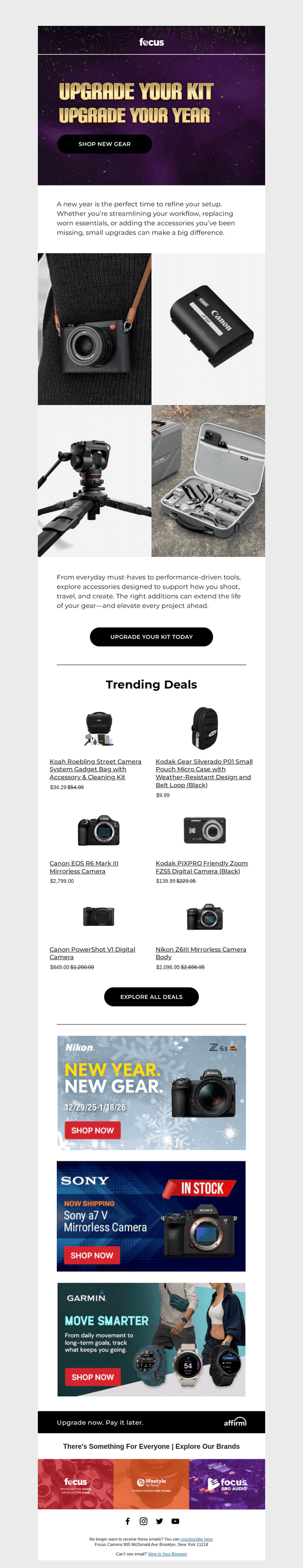 Focus Camera email from Fri, Jan 9, 2026