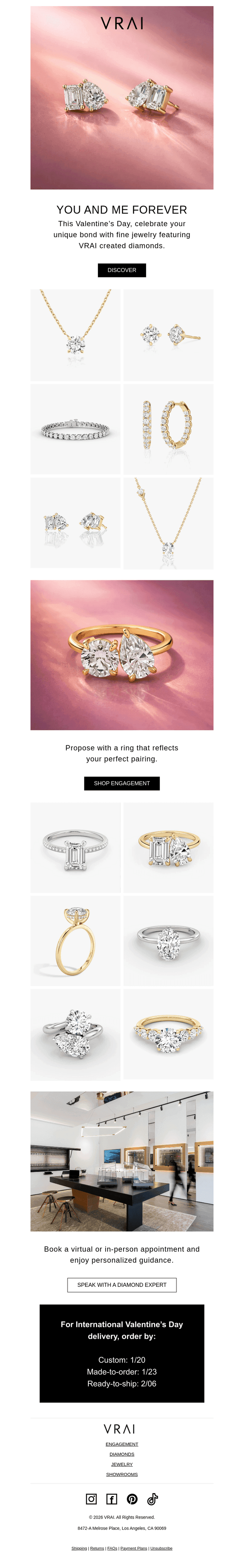 Vrai & Oro email from Fri, Jan 9, 2026