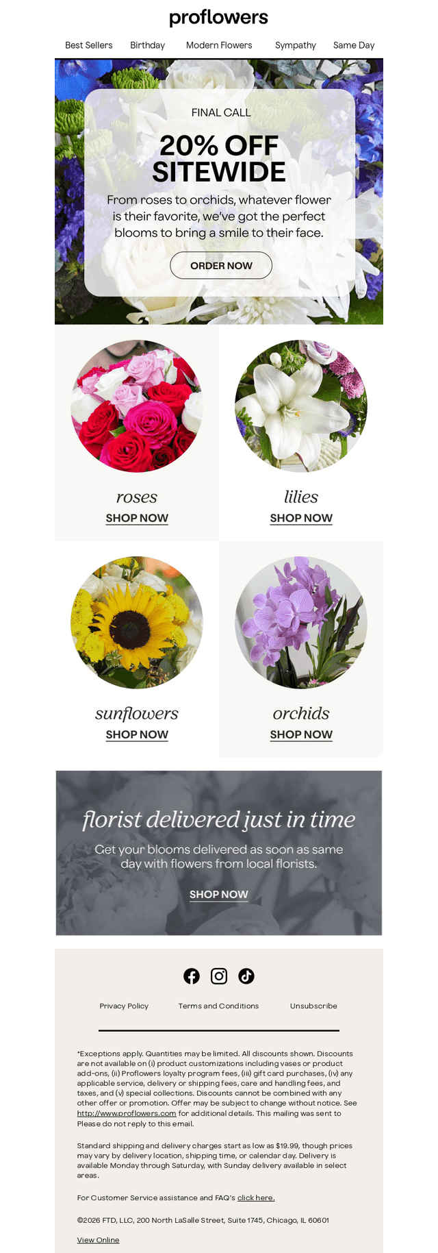 20% Off Our Favorite Arrangements & Baskets!