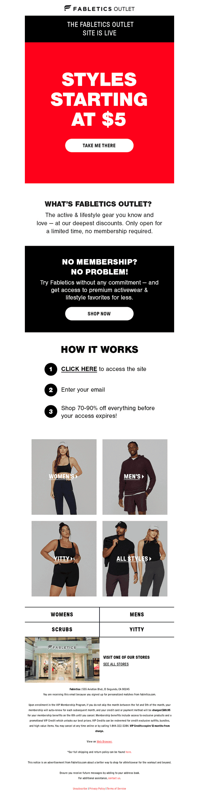Fabletics email from Fri, Jan 9, 2026
