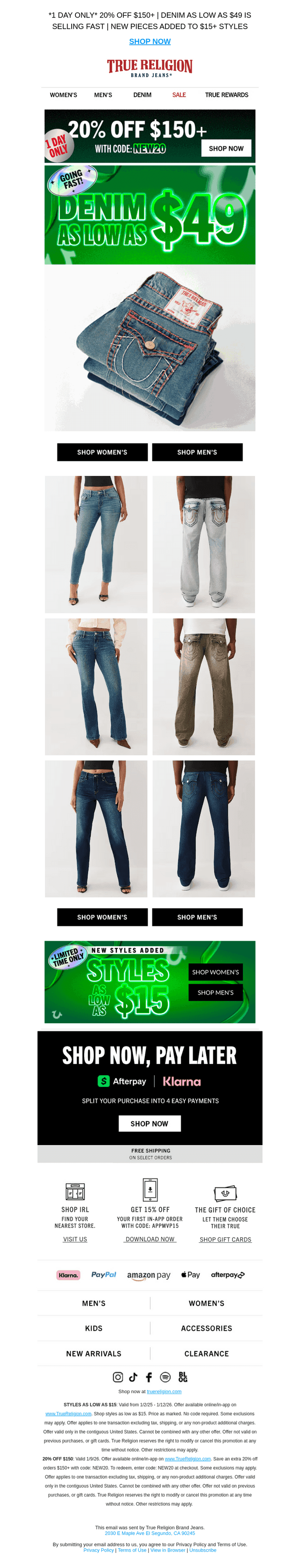 👖 DENIM AS LOW AS $49 👖