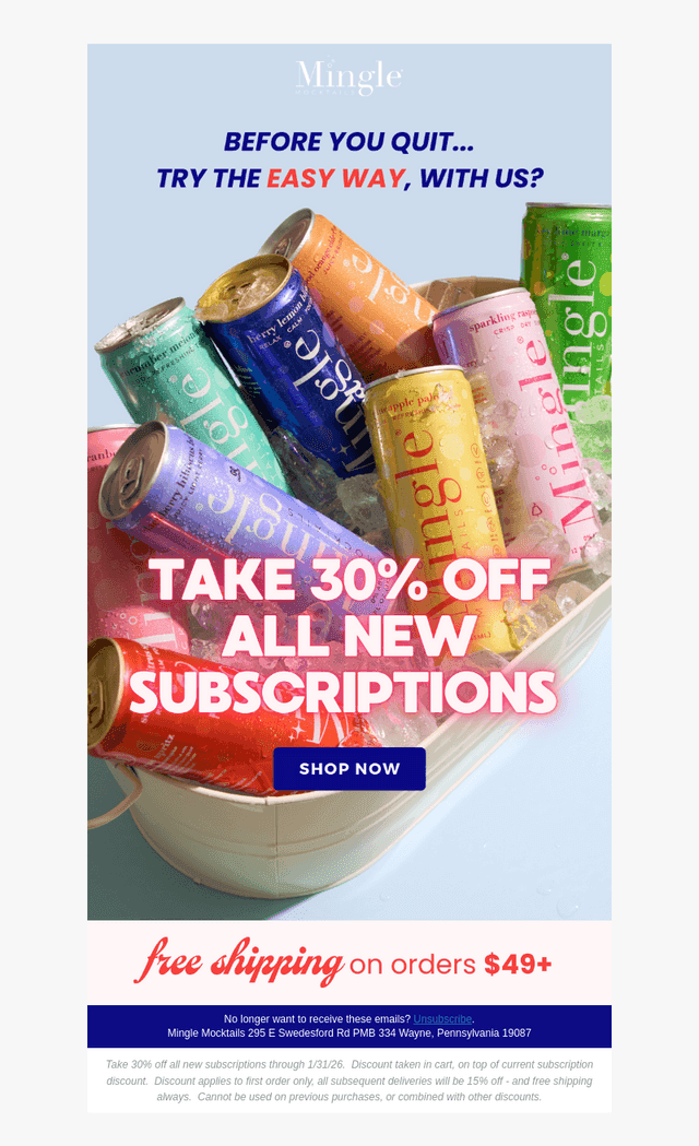 30% off any new subscription 👏