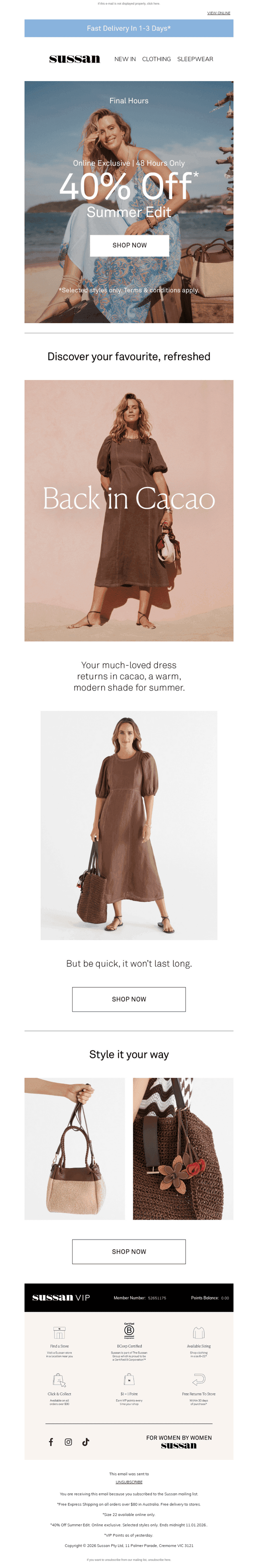 40% Off Summer Edit Ends Tonight