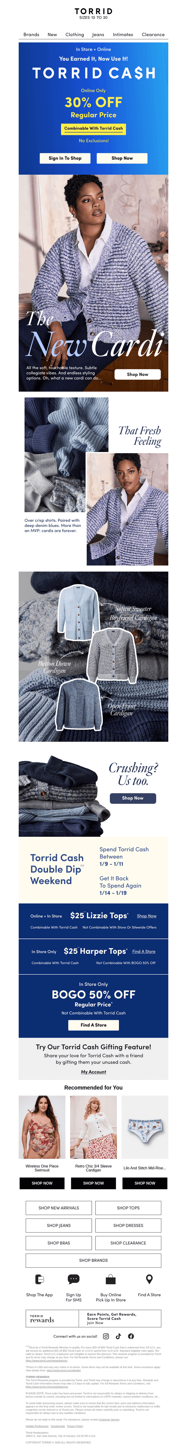 Major love: all new cardis