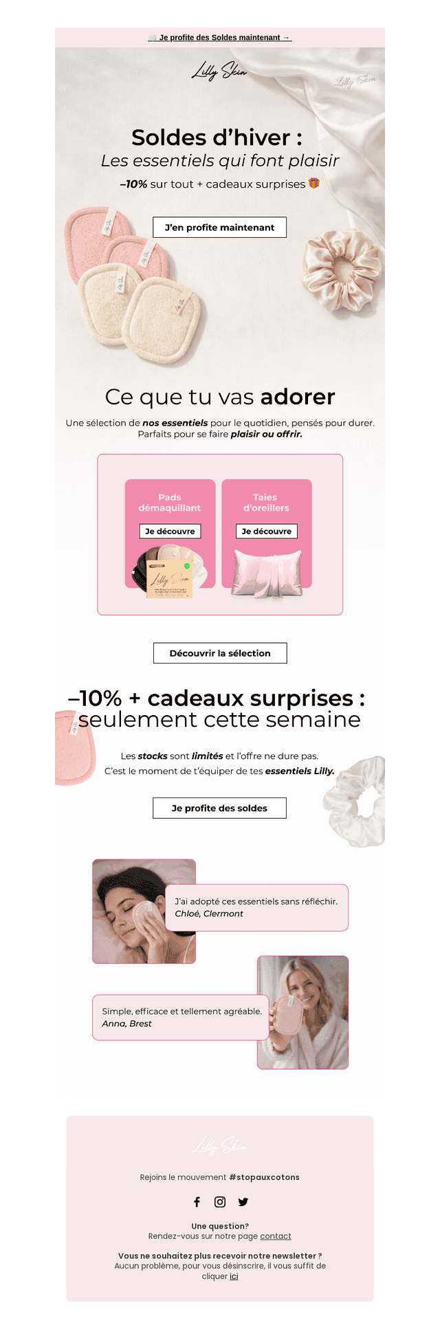 Offre limitée pour tes essentiels 🎁