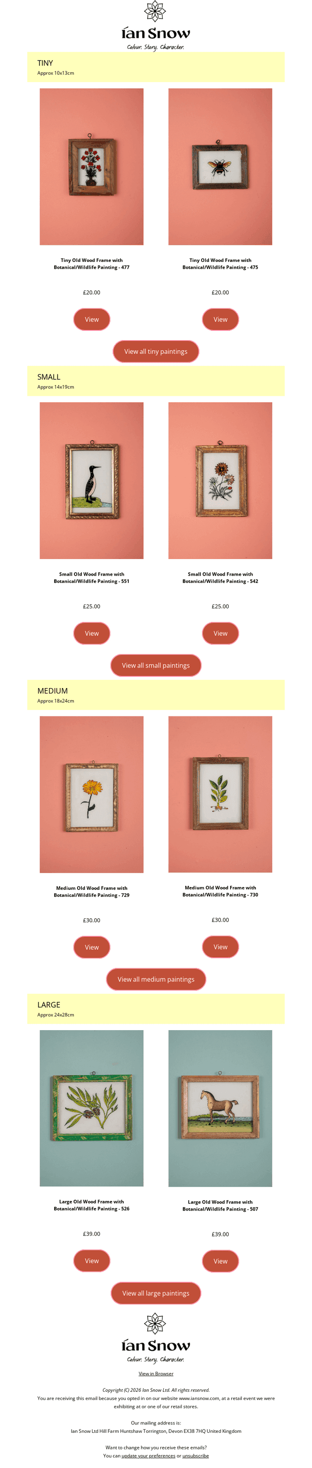 NEW BATCH RELEASE: Botanical paintings (all sizes) 🍃