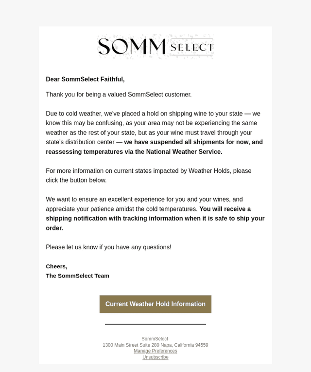 SommSelect email from Mon, Jan 12, 2026