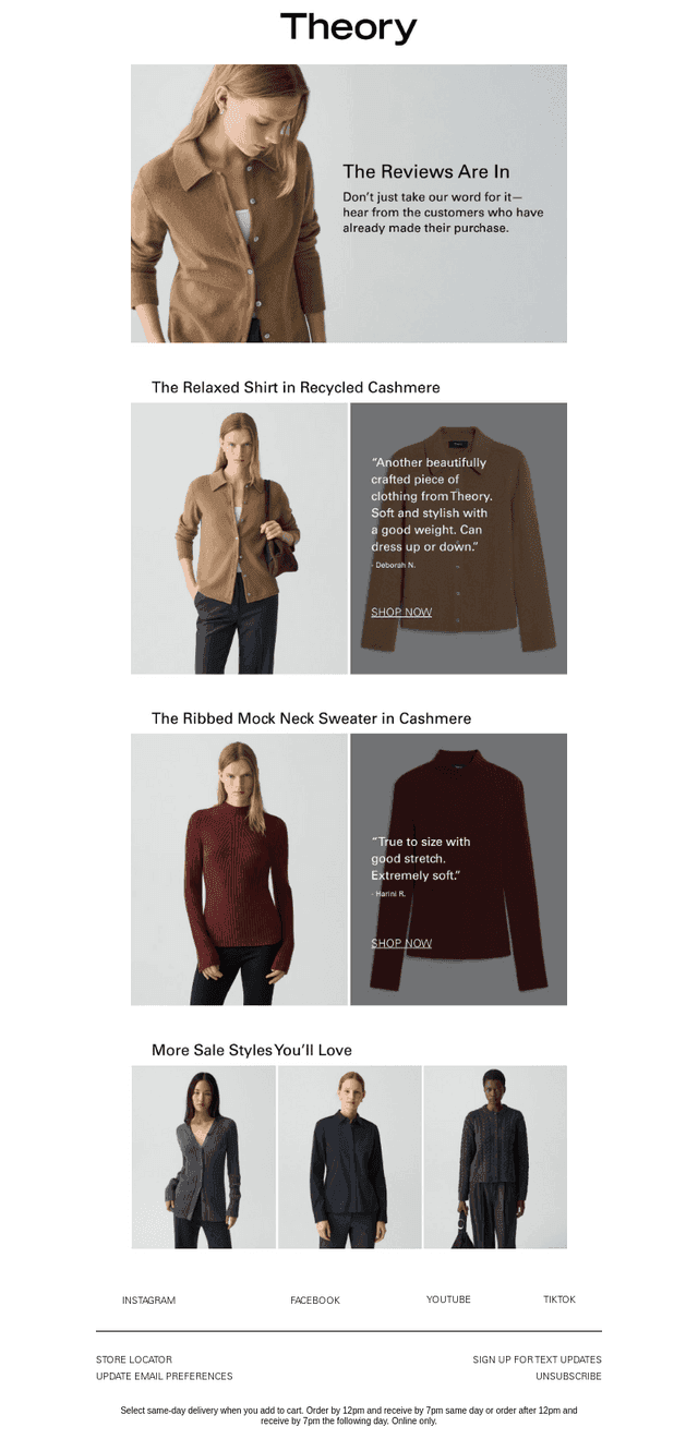 Popular Cashmere, Marked Down