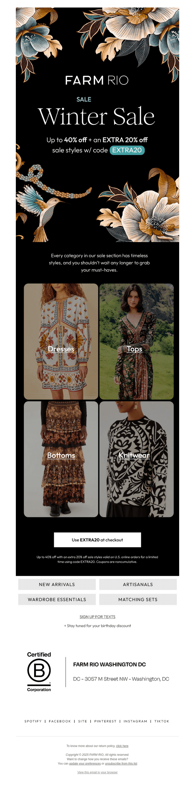 EXTRA 20% OFF: shop by category