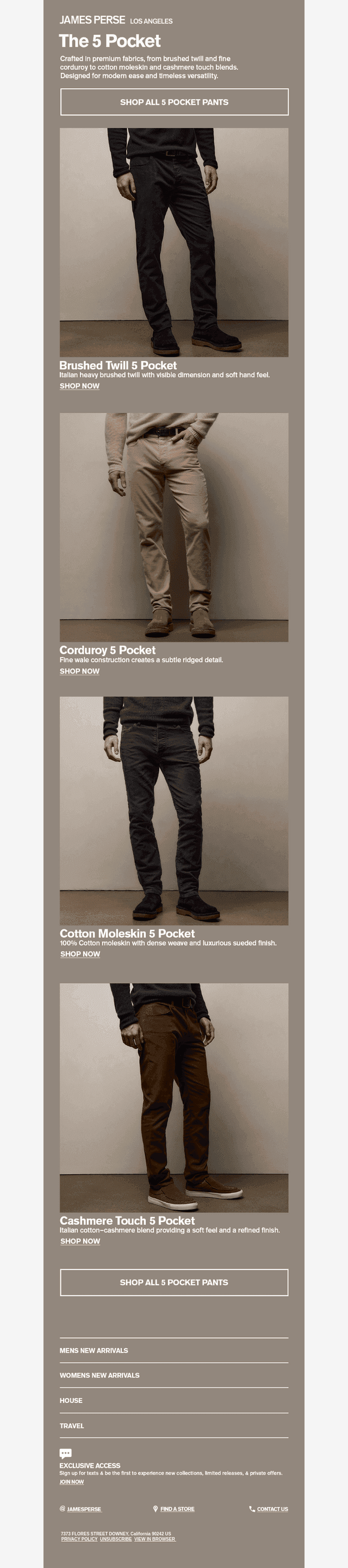 Best-selling 5 Pocket Pants