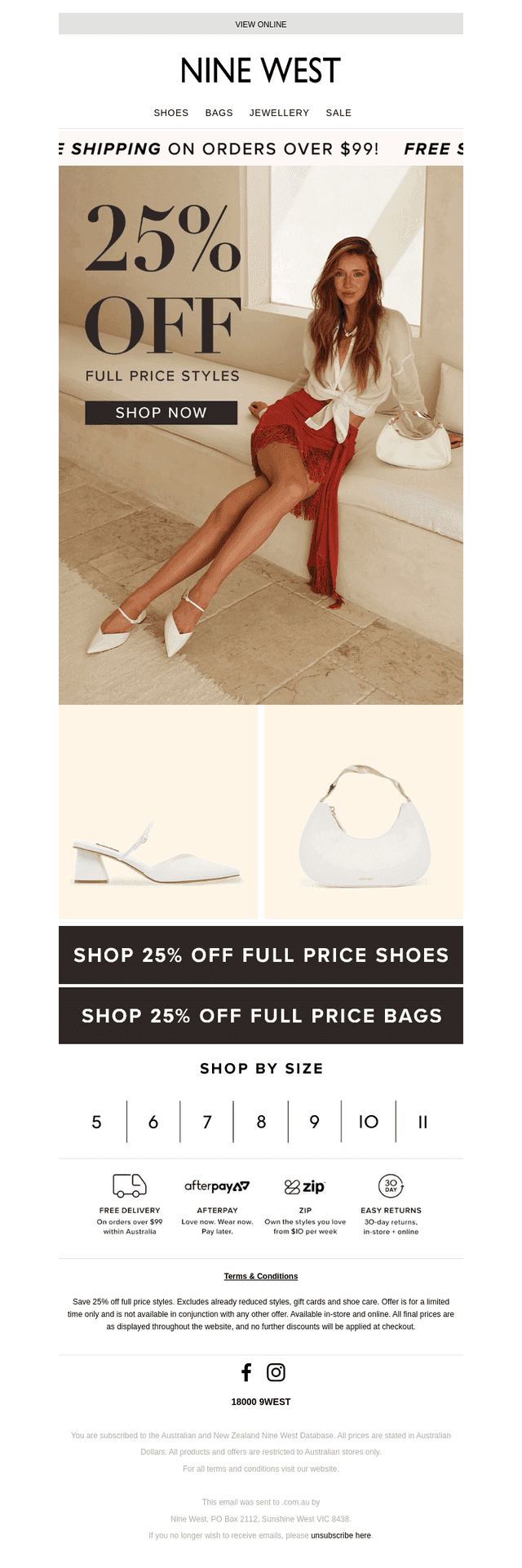 25% OFF Full Price Styles