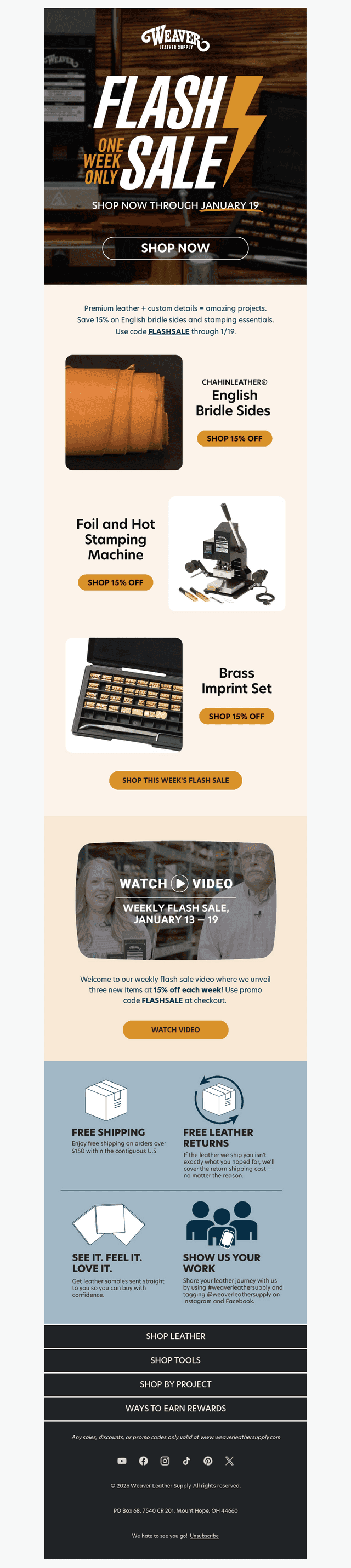 All New Flash Sale—15% Off