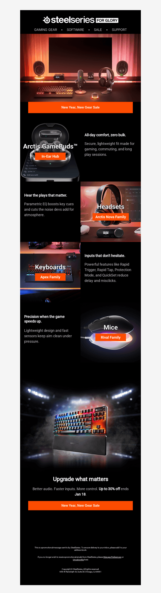 SteelSeries email from Wed, Jan 14, 2026