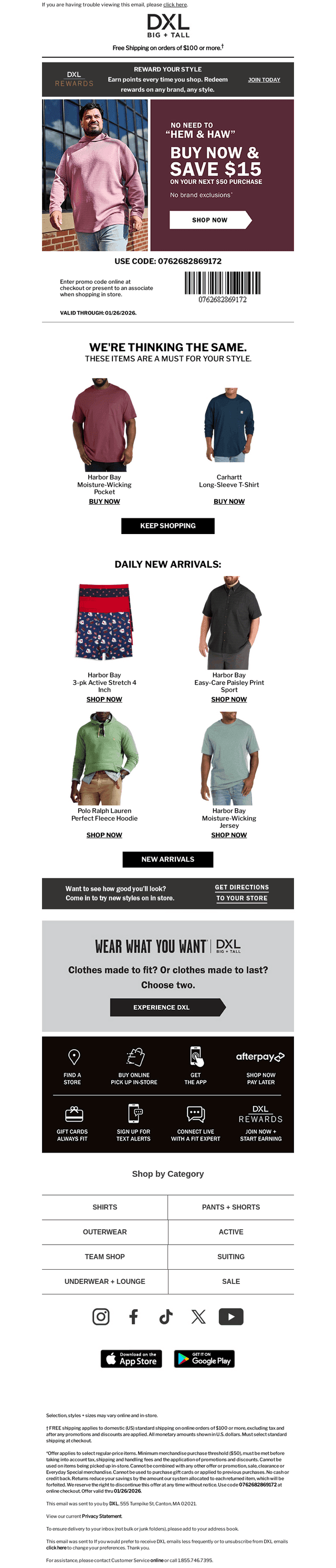 Get $15 OFF The Items You’ve Been Eyeing