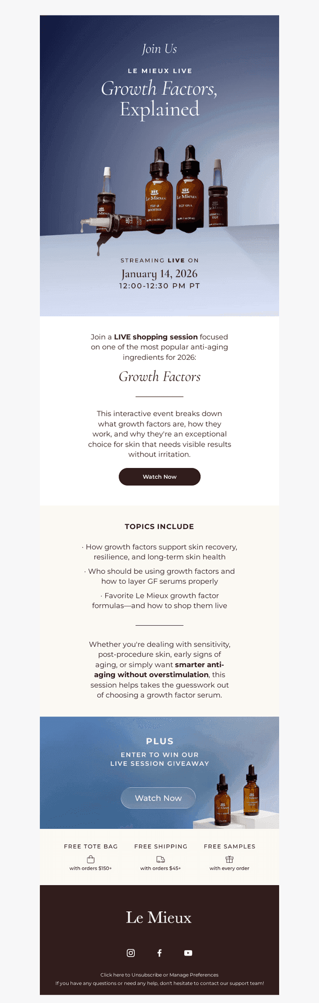 Starting soon! LIVE Growth Factor Essentials