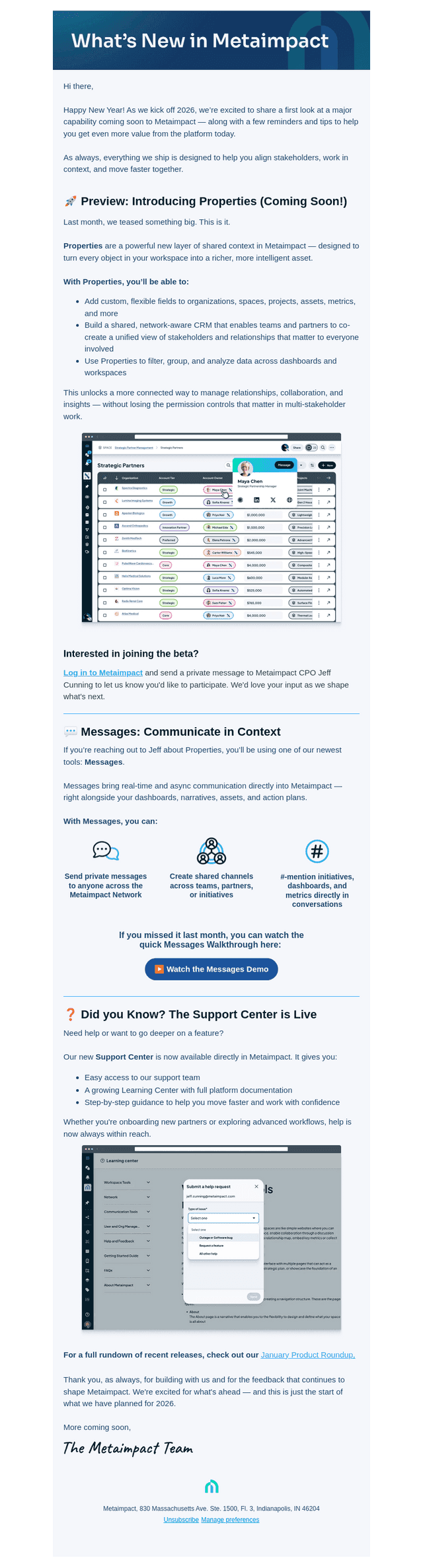 Metaimpact email from Wed, Jan 14, 2026