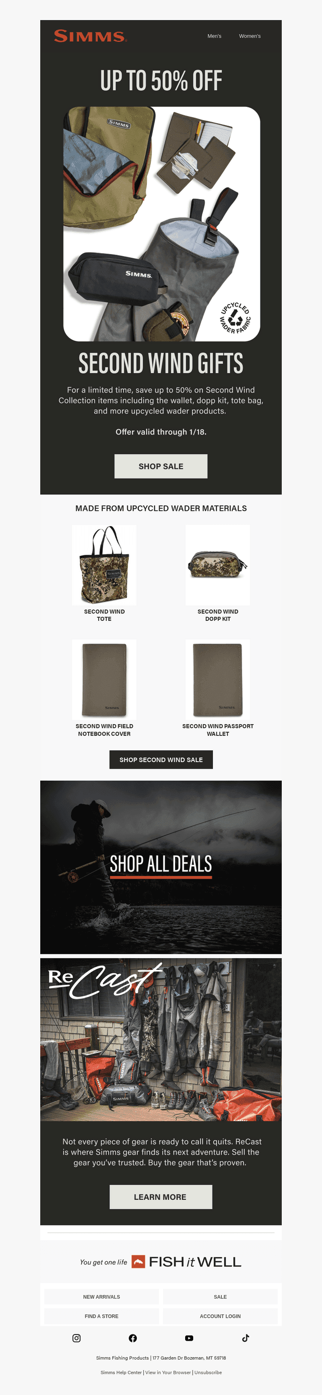 Enjoy up to 50% off our Second Wind Collection