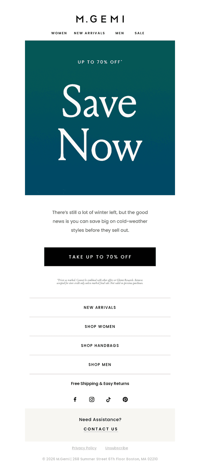 M Gemi email from Wed, Jan 14, 2026