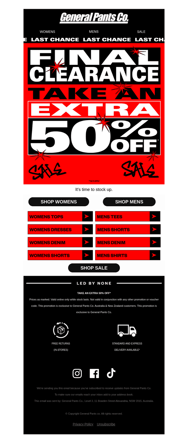 PSA: EXTRA 50% OFF SALE*