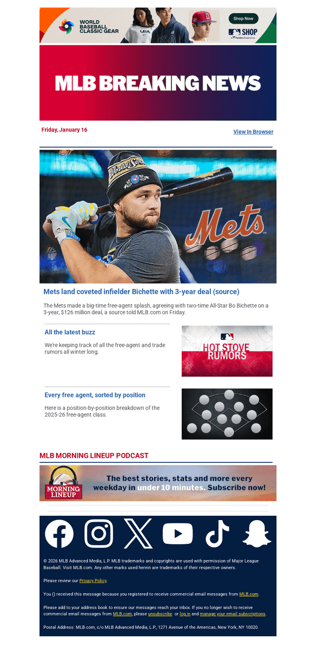 Mets land Bichette on 3-year deal