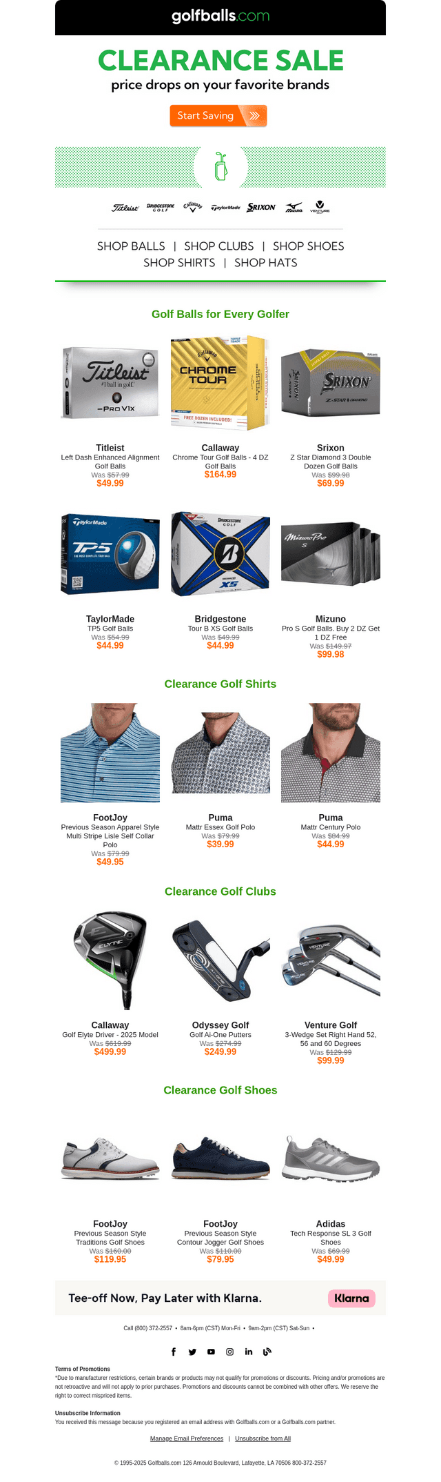 Golfballs email from Fri, Jan 16, 2026
