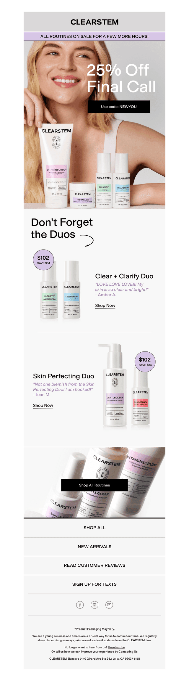 DOORS CLOSING: 25% off routines 🪩