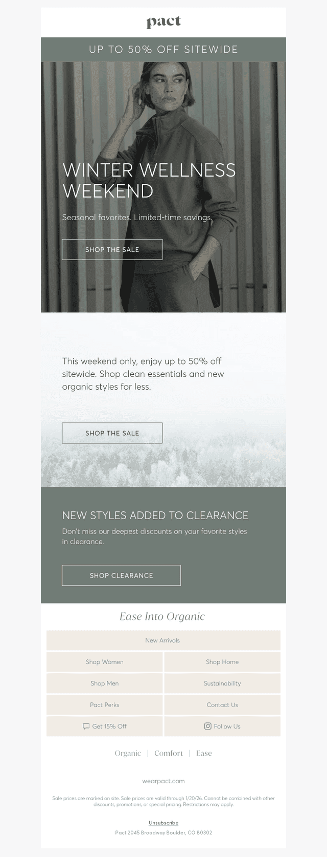 Wear Pact email from Sat, Jan 17, 2026