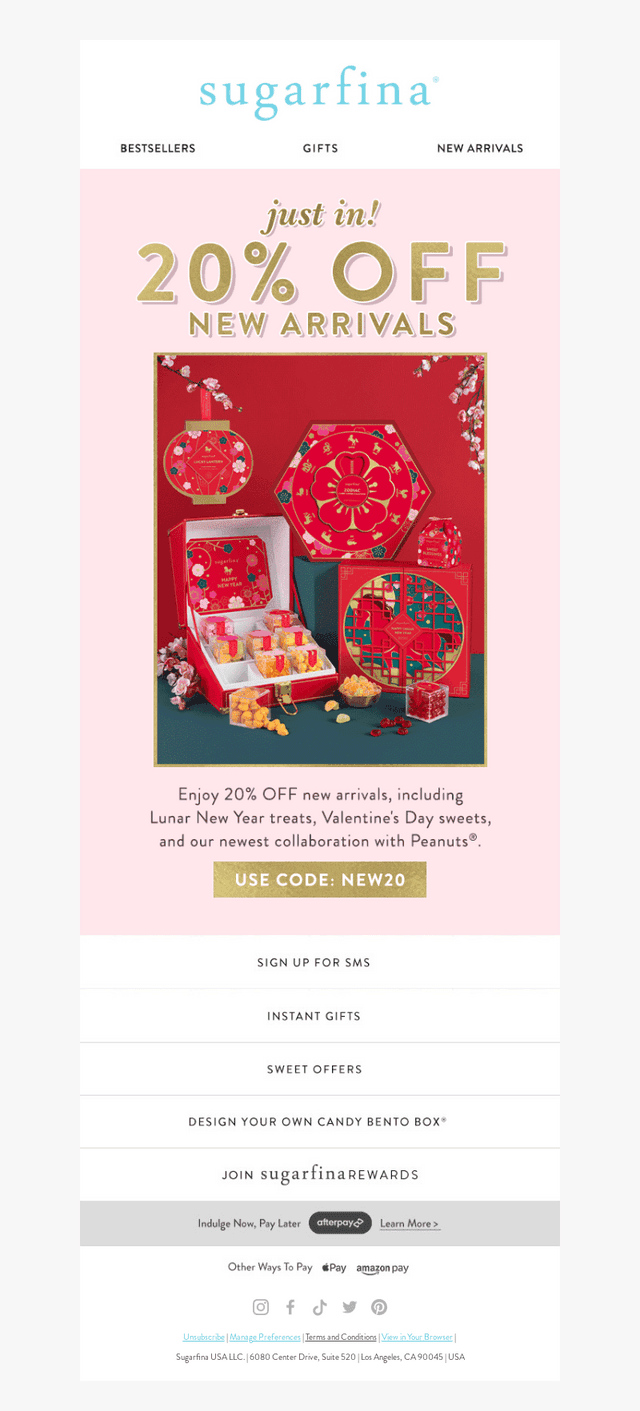 NEW ARRIVALS: 20% OFF!