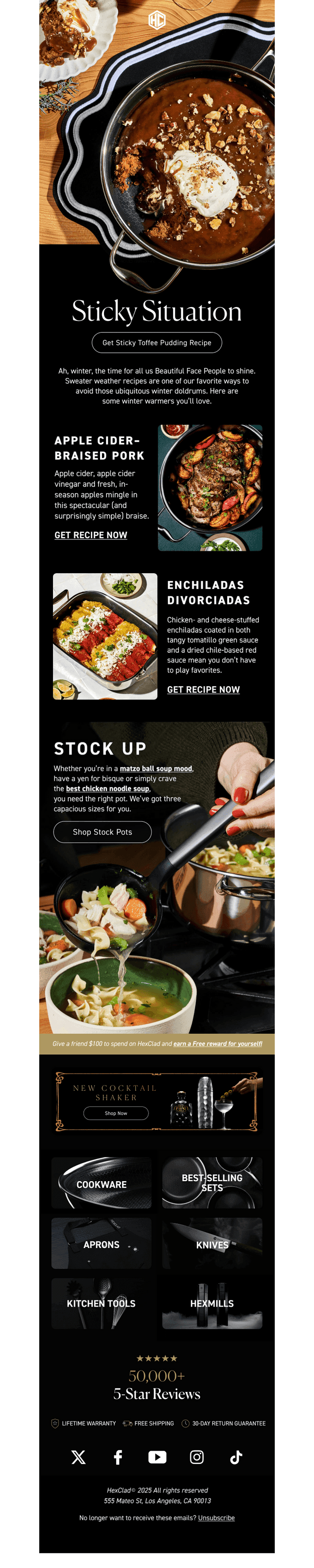 HexClad Cookware email from Sat, Jan 17, 2026