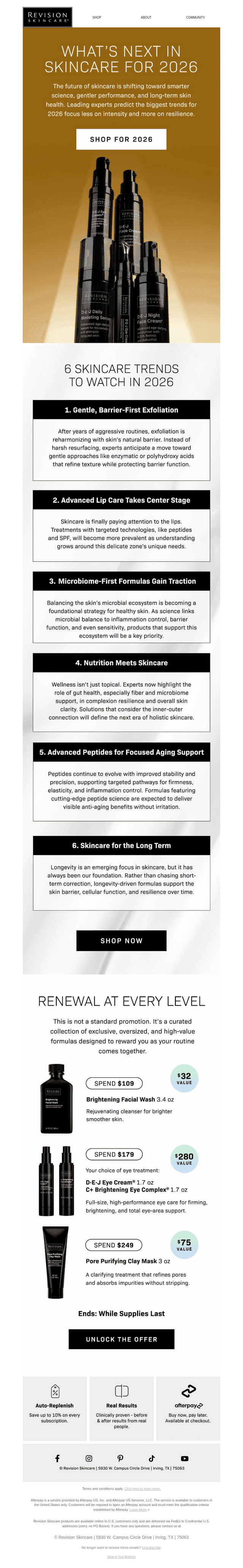 Revision Skincare email from Sat, Jan 17, 2026