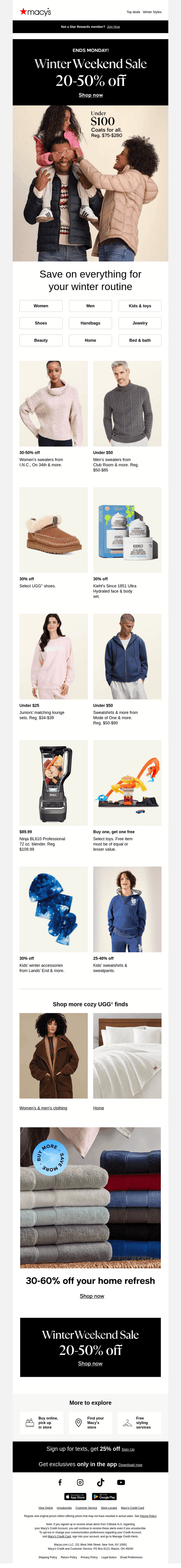 Macy's email from Sat, Jan 17, 2026