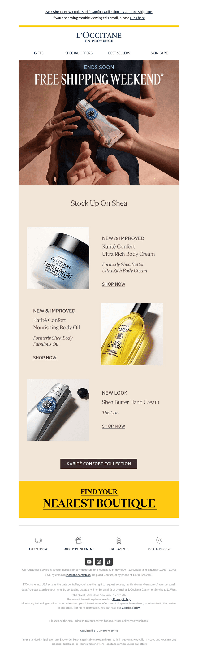 L'Occitane en Provence email from Sun, Jan 18, 2026