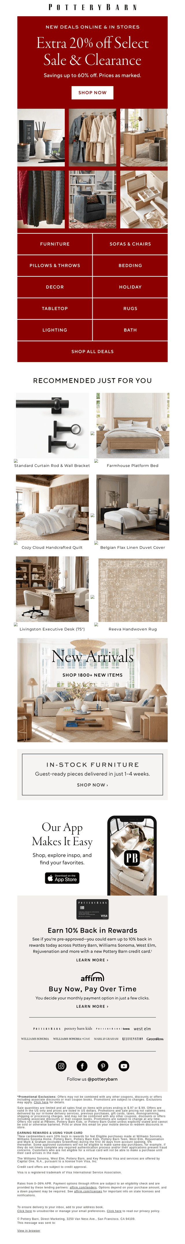 Don't miss EXTRA 20% off clearance