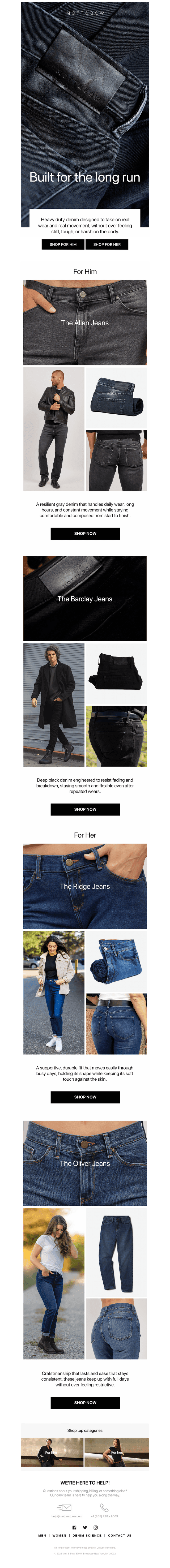 Denim that lasts years. Many years.