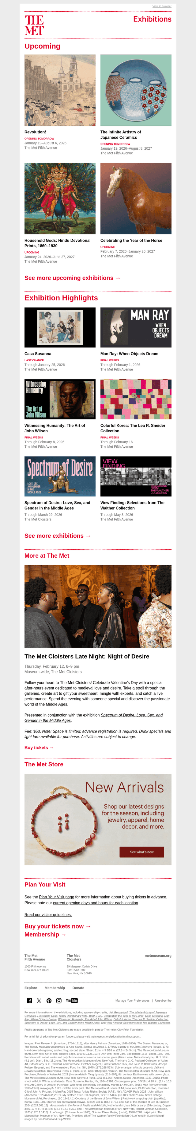 Upcoming Exhibitions
