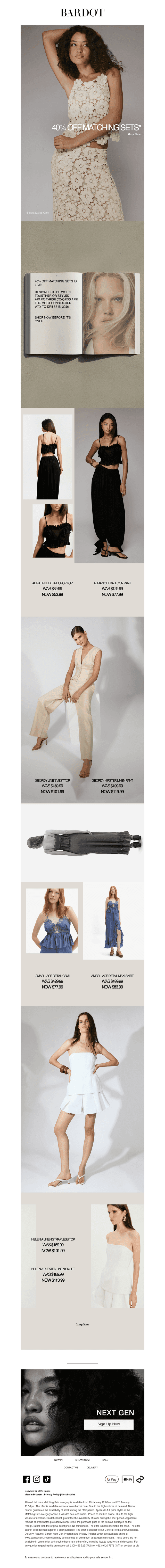 40% Off Matching Sets