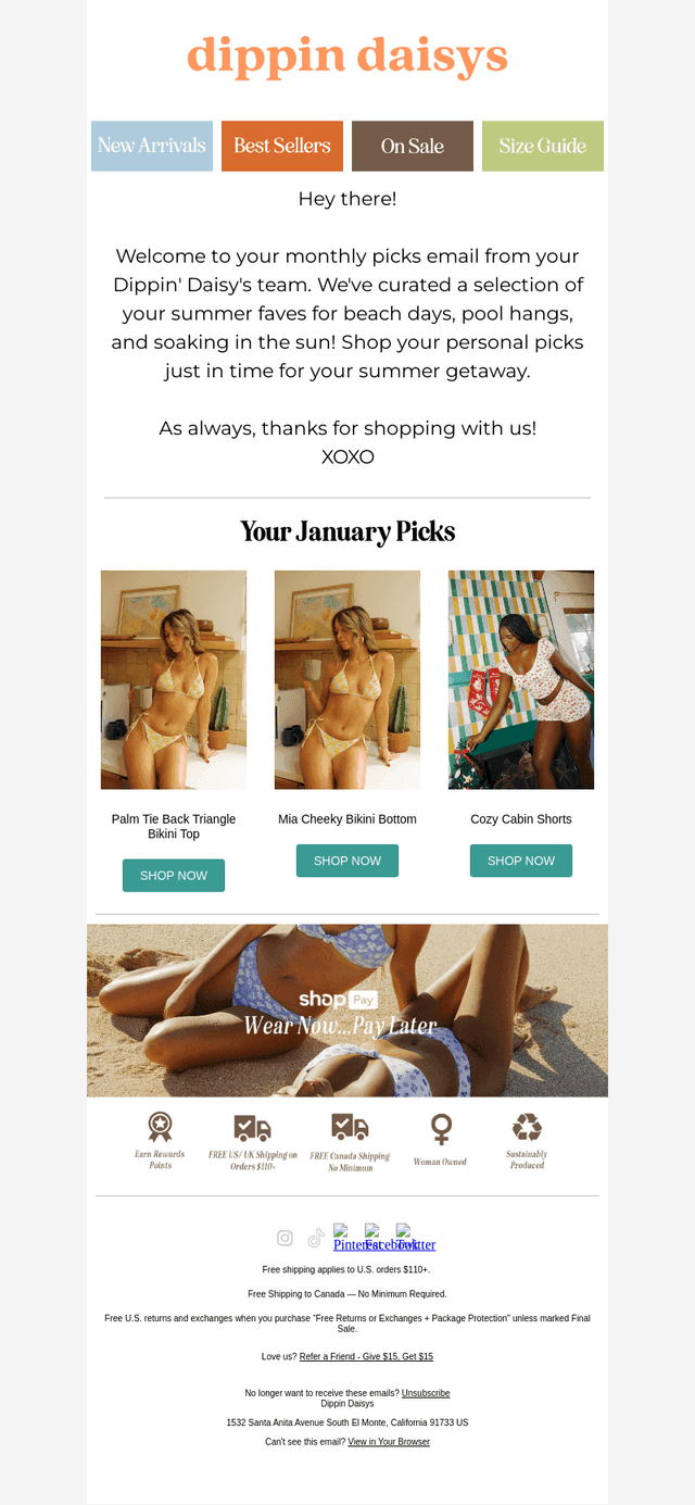Hey babe! Your January Bikinis Are Here!!👙✨
