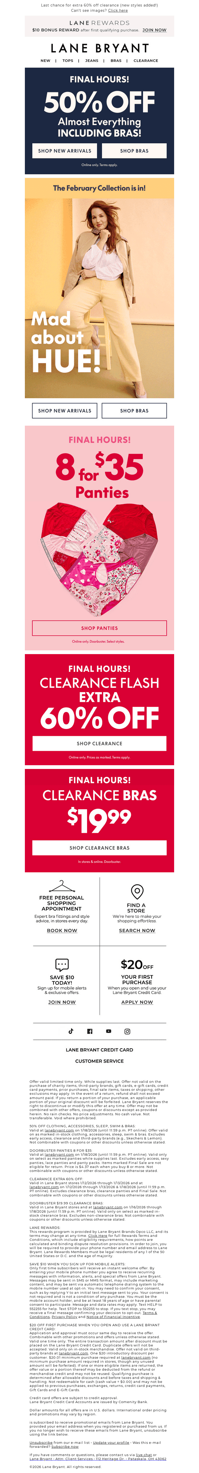 FINAL HOURS! 50% off + 8/$35 panties