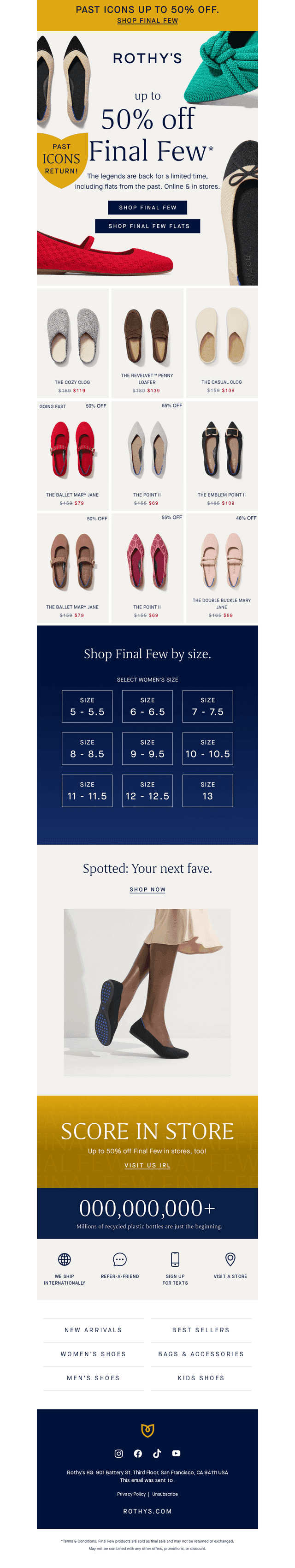 Up to 50% off Final Few flats!