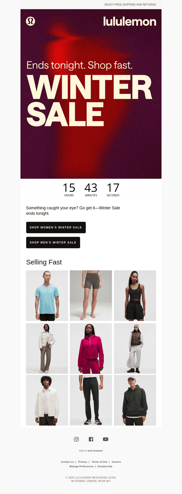 lululemon email from Mon, Jan 19, 2026