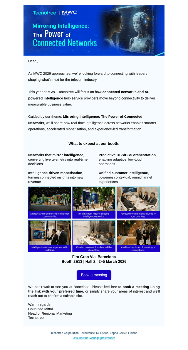 Tecnotree email from Mon, Jan 19, 2026
