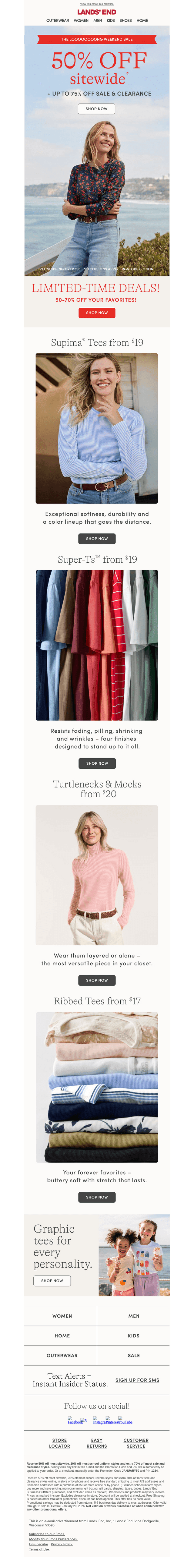 Your favorite tees, now from $19!