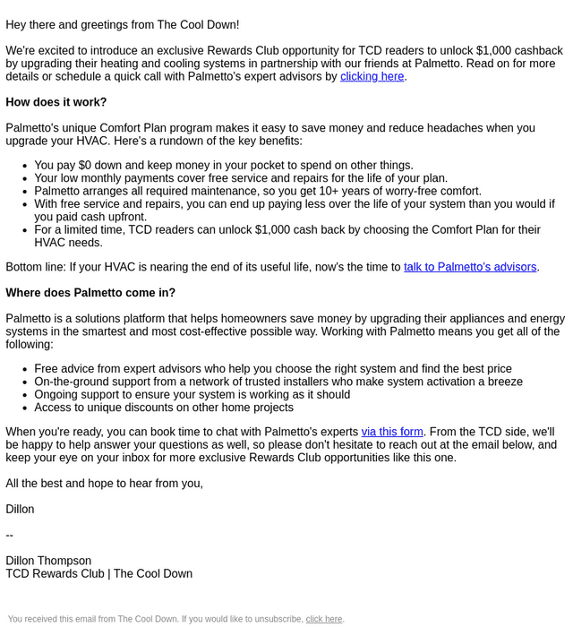 The Cool Down email from Mon, Jan 19, 2026