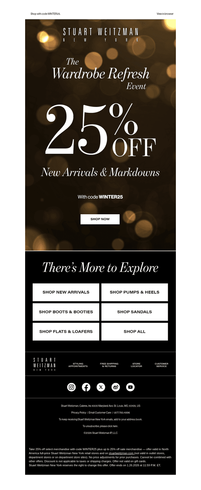 25% Off: Time to Refresh Your Wardrobe